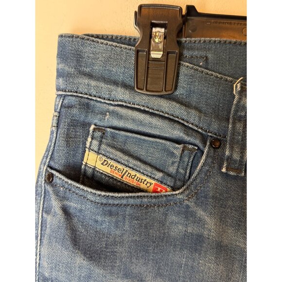 Diesel Jeans Women‎ 29 Blue Denim Faded Stretch Bootzee Regular Slim Bootcut - Picture 5 of 14
